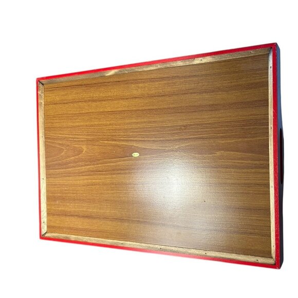 Holiday Serving Tray Potpourri Press Wood Rectangle Santa Holiday Decor Vtg RARE - Picture 3 of 10